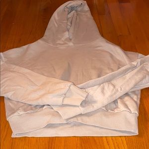 blush pink forever 21 cropped hoodie